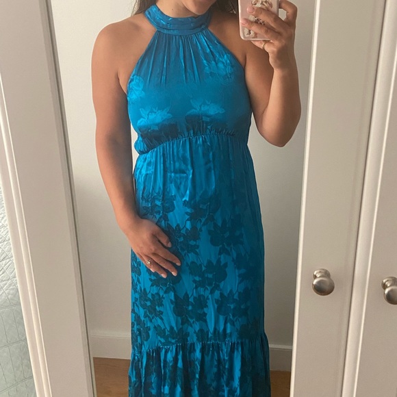 Saylor Corinna Floral Halter Neck Evening Dress - Picture 3 of 3